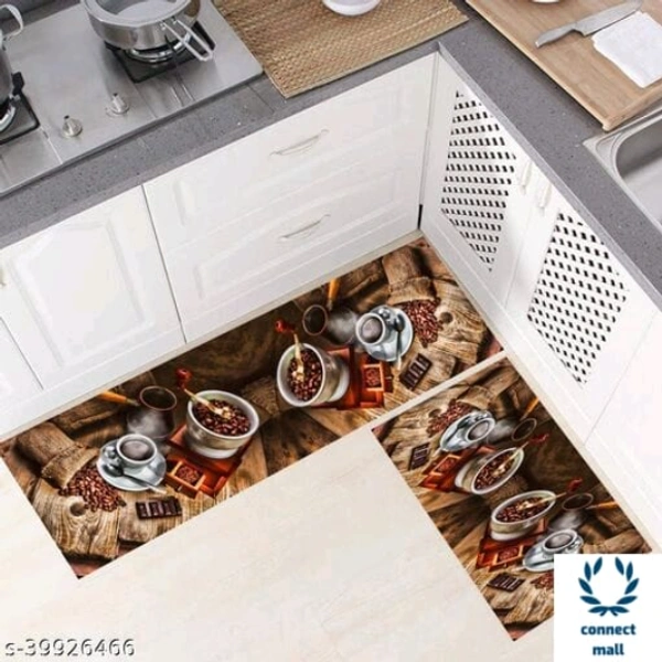 Unique Runner/ Kitchen Mat  Combo Set Of Anti Skid Digital Printed Luxury Kitchen Floor Mat